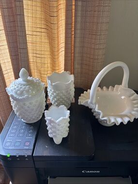 Fenton white hobnail bundle
